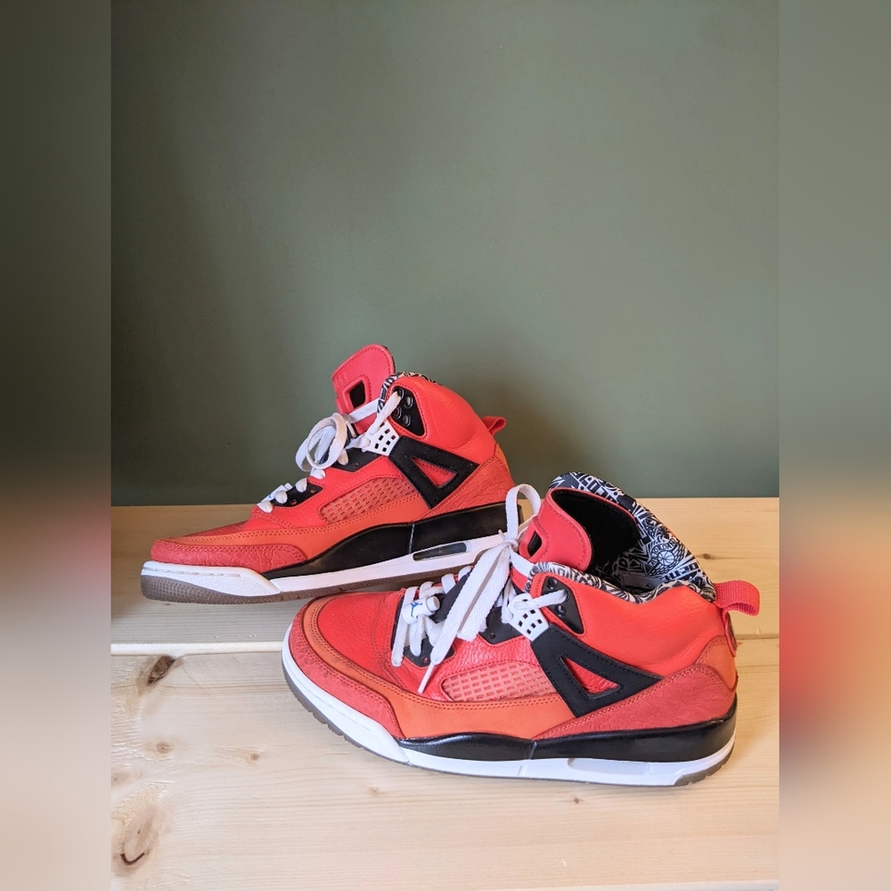 Men's Nike Air Jordan Spizike New York Orange Sneakers Size 9.5 - Picture 4 of 8